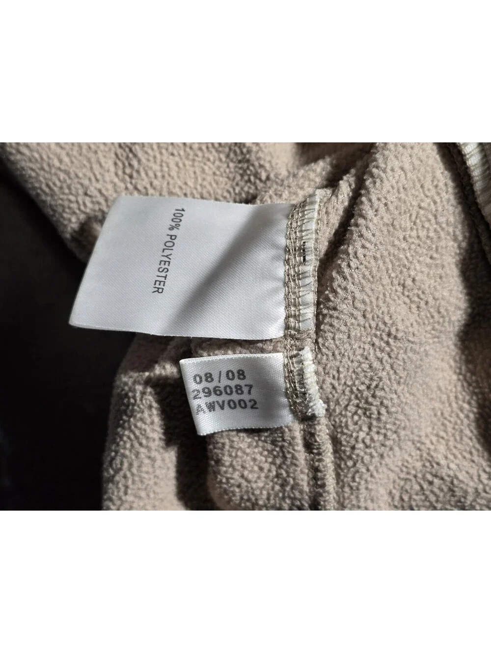 Vintage Adidas Fleece Pullover Mens XL Tan Beige 1/4 Zip Jacket Y2K 2008